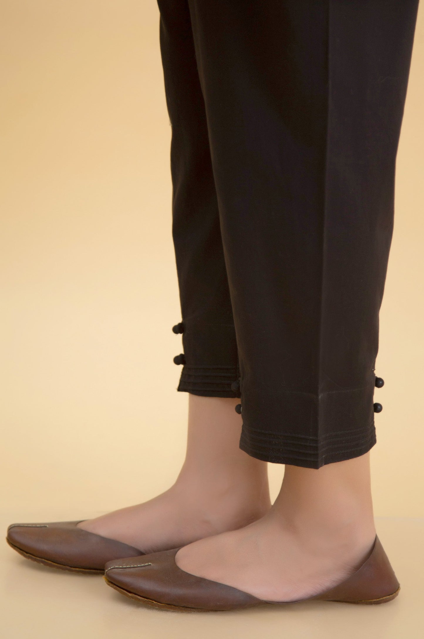 Embroidered Cambric Cigarette Pants