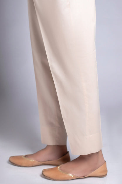 Basic Cambric Cigarette Pants - Beige