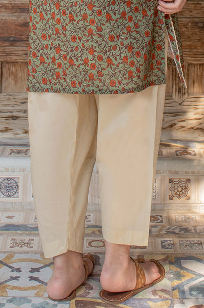 Basic Plain Cigarette Pants  - Beige