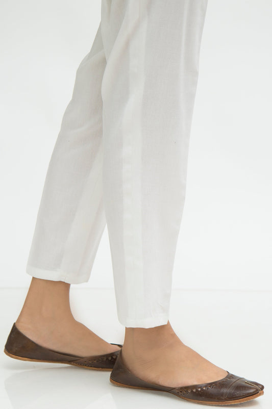 Basic Cottle Cigarette Pants Relax Fit - White
