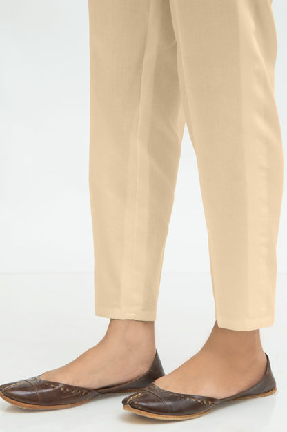Basic Khaddar Cigarette Pants - Beige