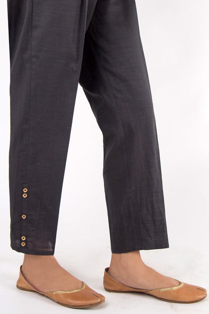Embellished Khaddar Pants - Charcoal