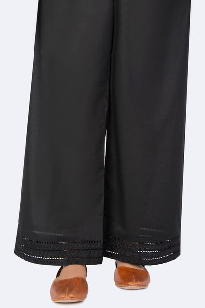 Embroidered Cambric Culottes - Black Coal