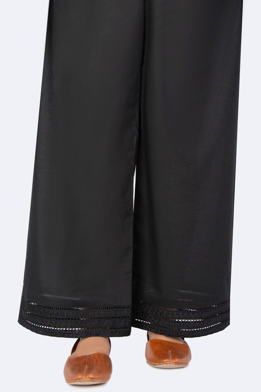 Embroidered Cambric Culottes - Black Coal