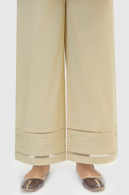 Embellished Cambric Culottes - Beige