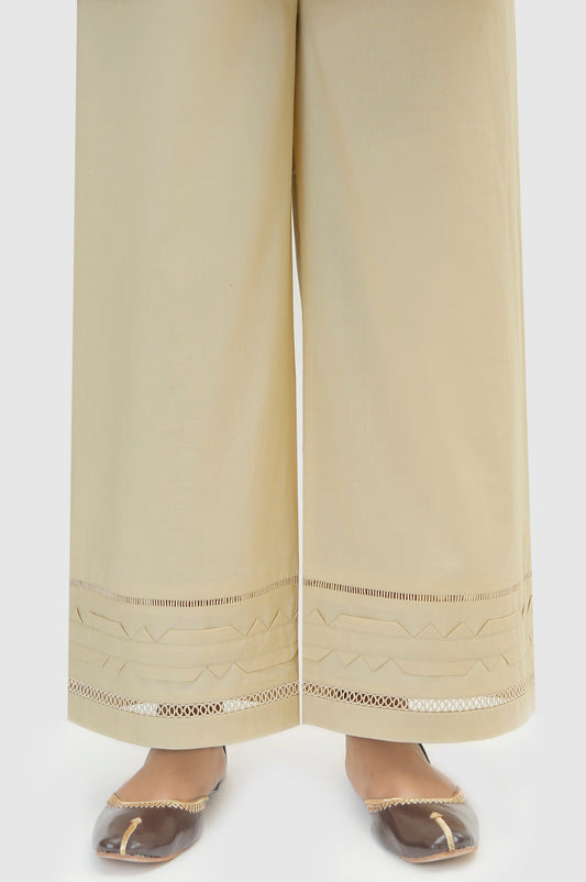 Embellished Cambric Culottes - Beige