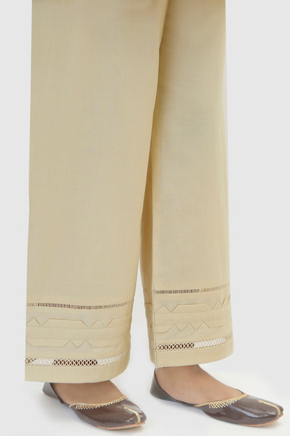 Embellished Cambric Culottes - Beige