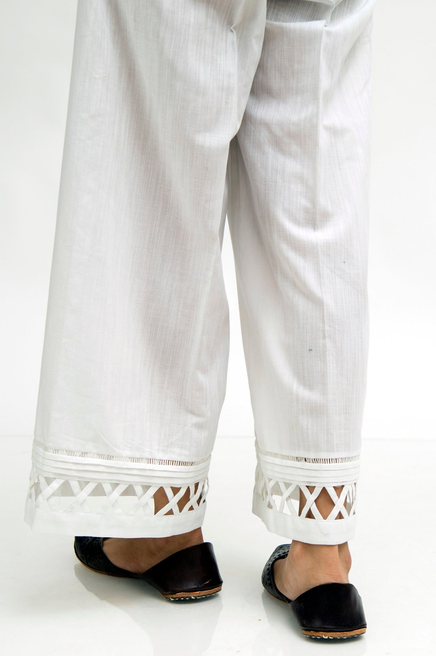 Stylize Khaddar Cullottes  - White