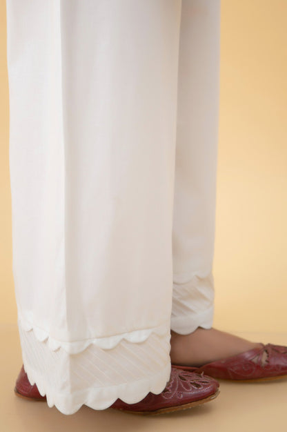 Embroidered Cambric Culottes Pants