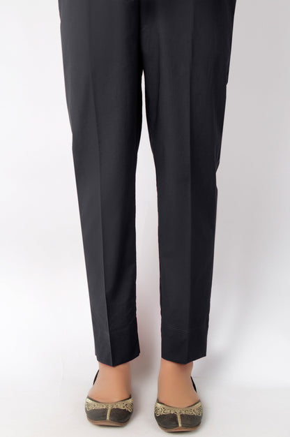 Basic Cambric Cigarette Pants - Black