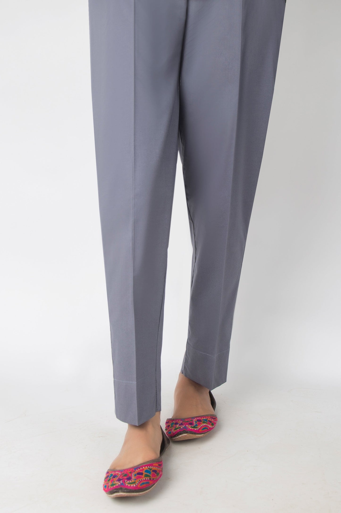 Basic Color Cambric Pants - Slate Grey