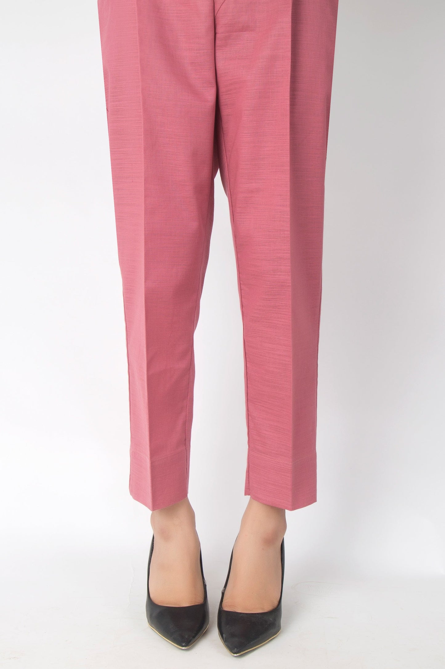 Basic Color Cigarette Pants - Tea Pink