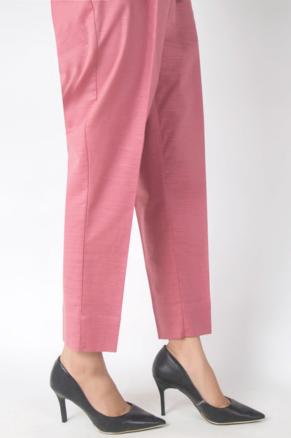 Basic Color Cigarette Pants - Tea Pink