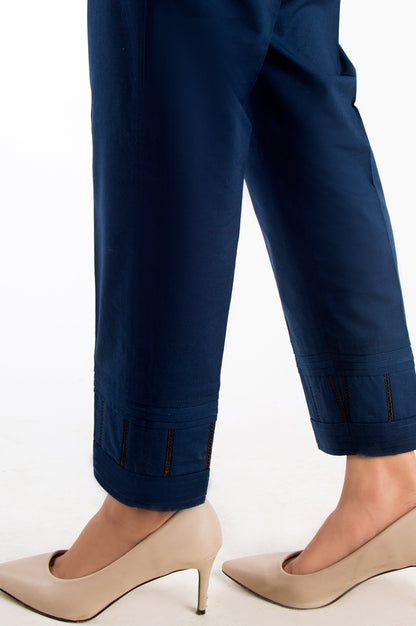 Cambric Cigarette Pants  - Navy