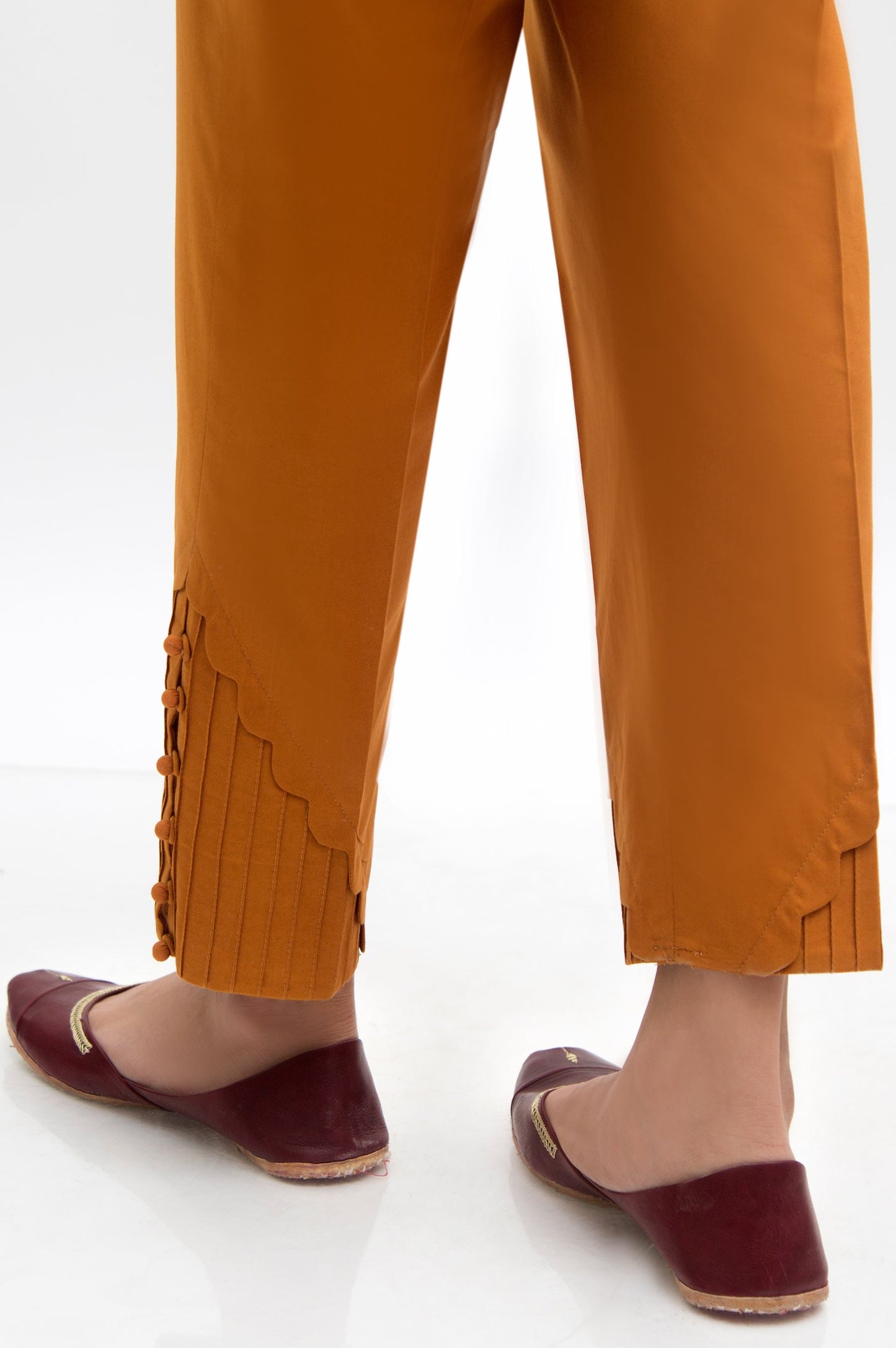 Embellished cigarette Pants  - Mustard