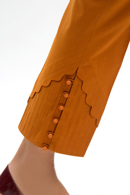 Embellished cigarette Pants  - Mustard