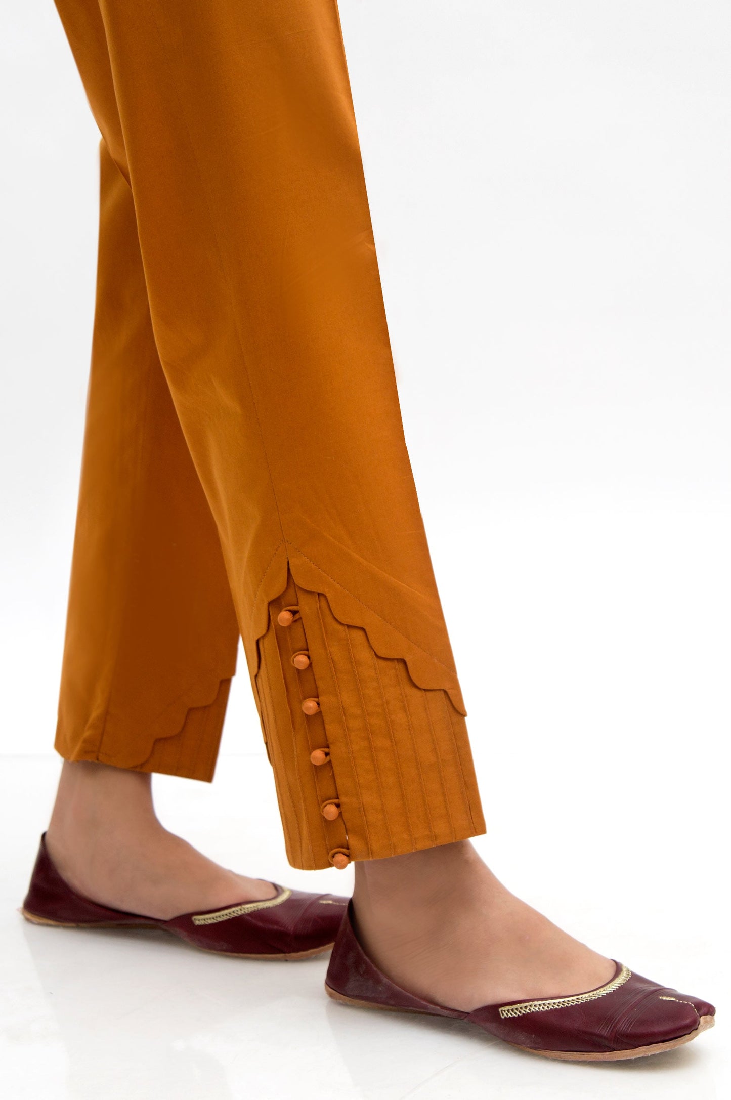 Embellished cigarette Pants  - Mustard