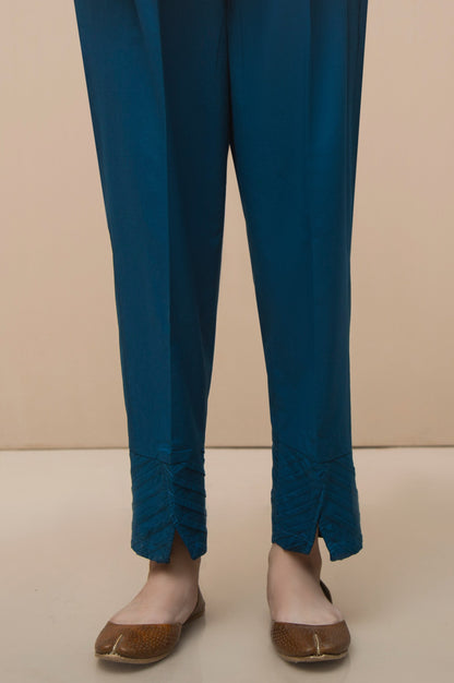 Embellished Cambric Cigarette Pants  - Teal