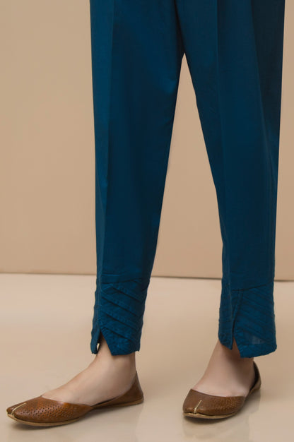 Embellished Cambric Cigarette Pants  - Teal