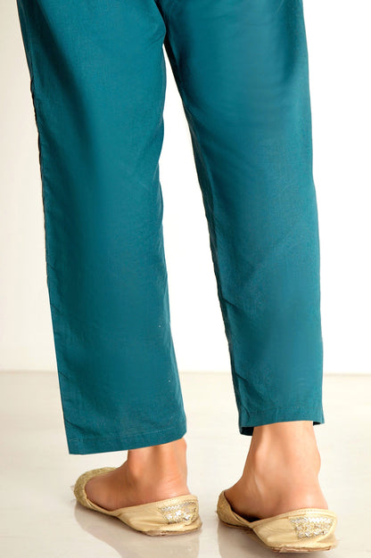 Stylized Cigarette Pants  - Cadet Blue