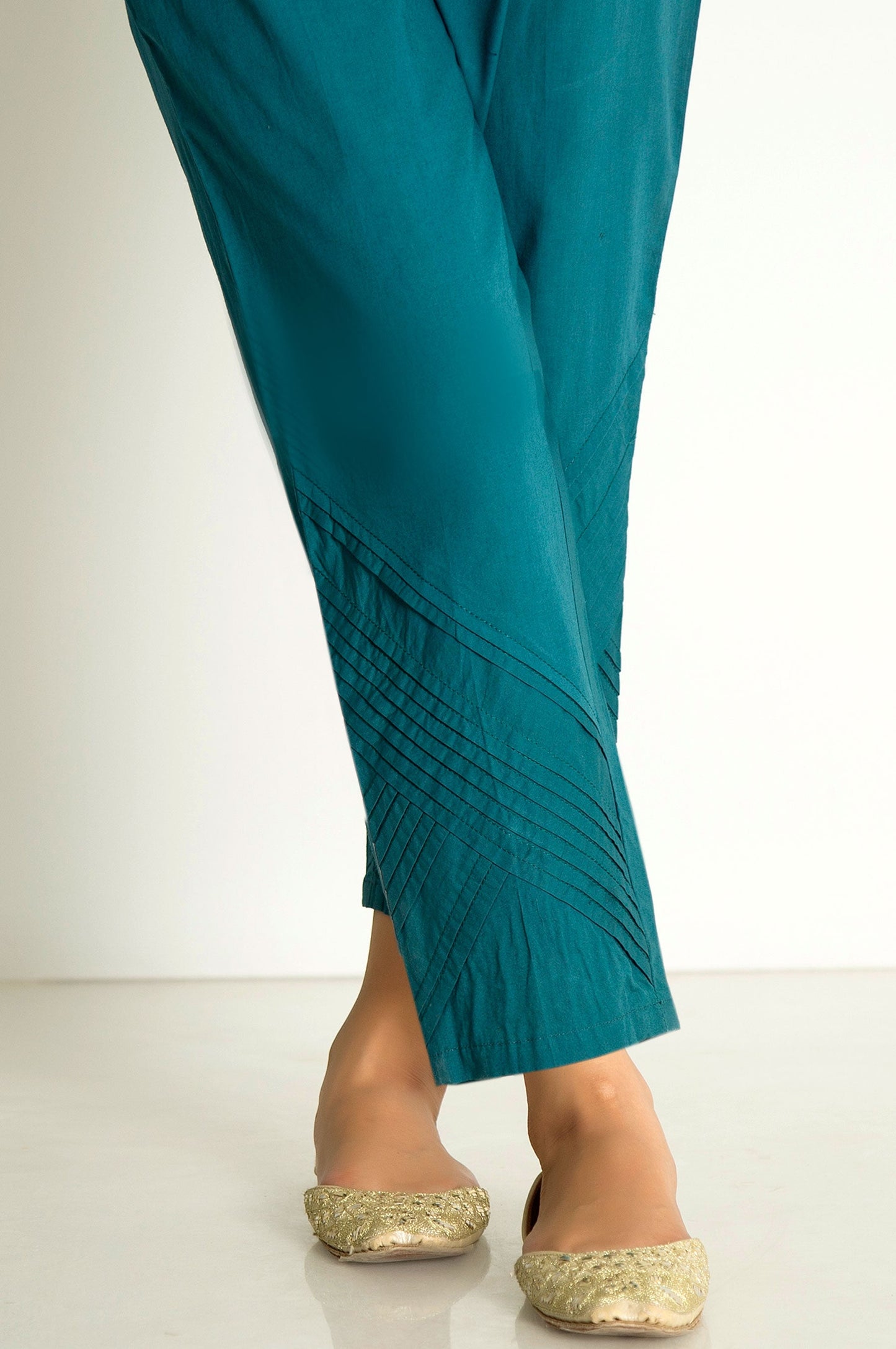 Stylized Cigarette Pants  - Cadet Blue
