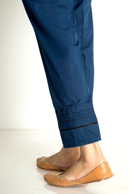 Embellished Cigarette Pants  - Navy Blue
