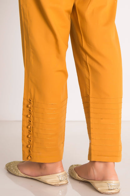 Embellished Cigarette Pants  - Mustard