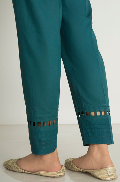 Color Cigarette Pants  - Black