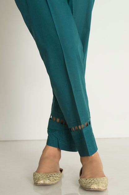 Color Cigarette Pants  - Black