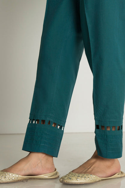 Color Cigarette Pants  - Black