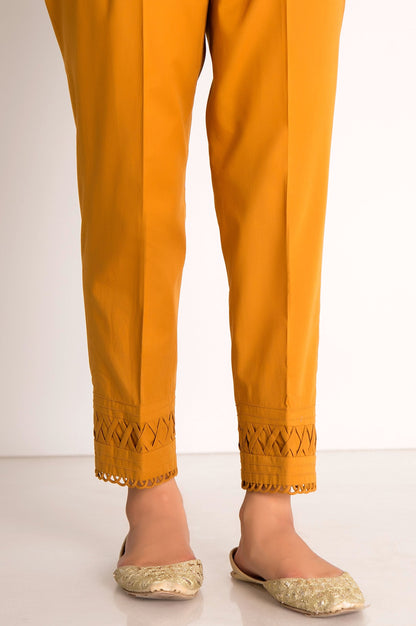 Embellished Cigarette Pants  - Mustard