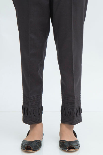 Embellished khaddar Cigarette Pants  - Grey