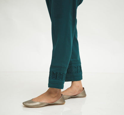 Stylized Cottel Cigarette Pants  - Teal Blue