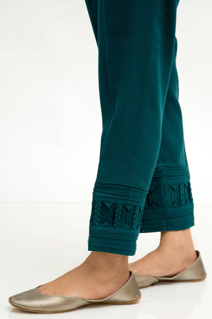 Stylized Cottel Cigarette Pants  - Teal Blue