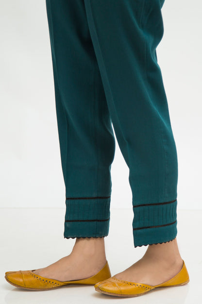 Stylized Cottel Cigarette Pants  - Teal Green