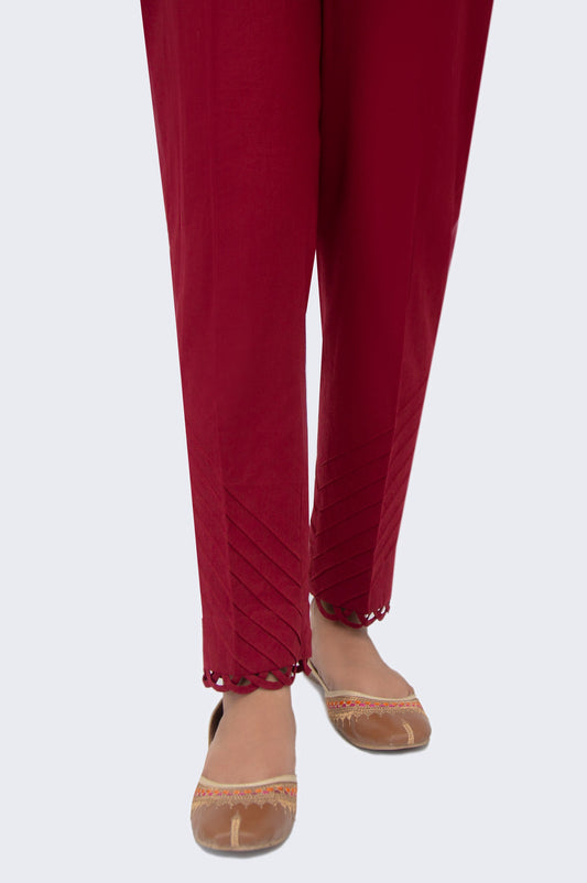 Stylized Cambric Cigarette Pants  - Red