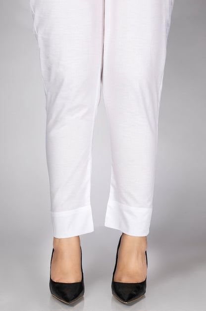 Basic Cambric Cigarette Pants - White