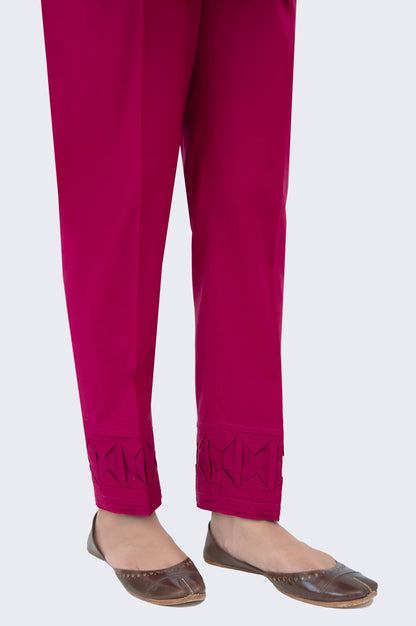 Embrellished Cambric Cigarette Pants - Fushia Pink