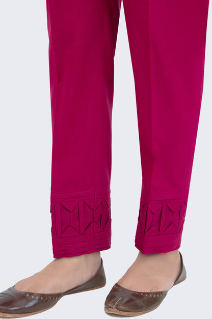 Embrellished Cambric Cigarette Pants - Fushia Pink