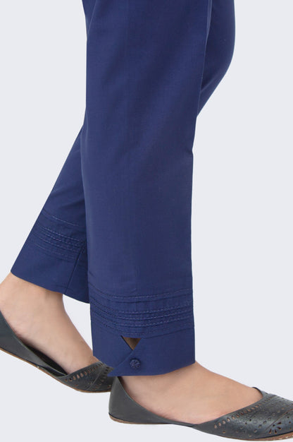 Embellished Cambric Cigarette Pants - Mid Night Blue