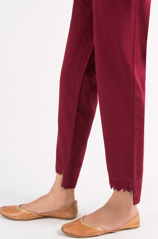 Embellished Cottel Pants - Maroon