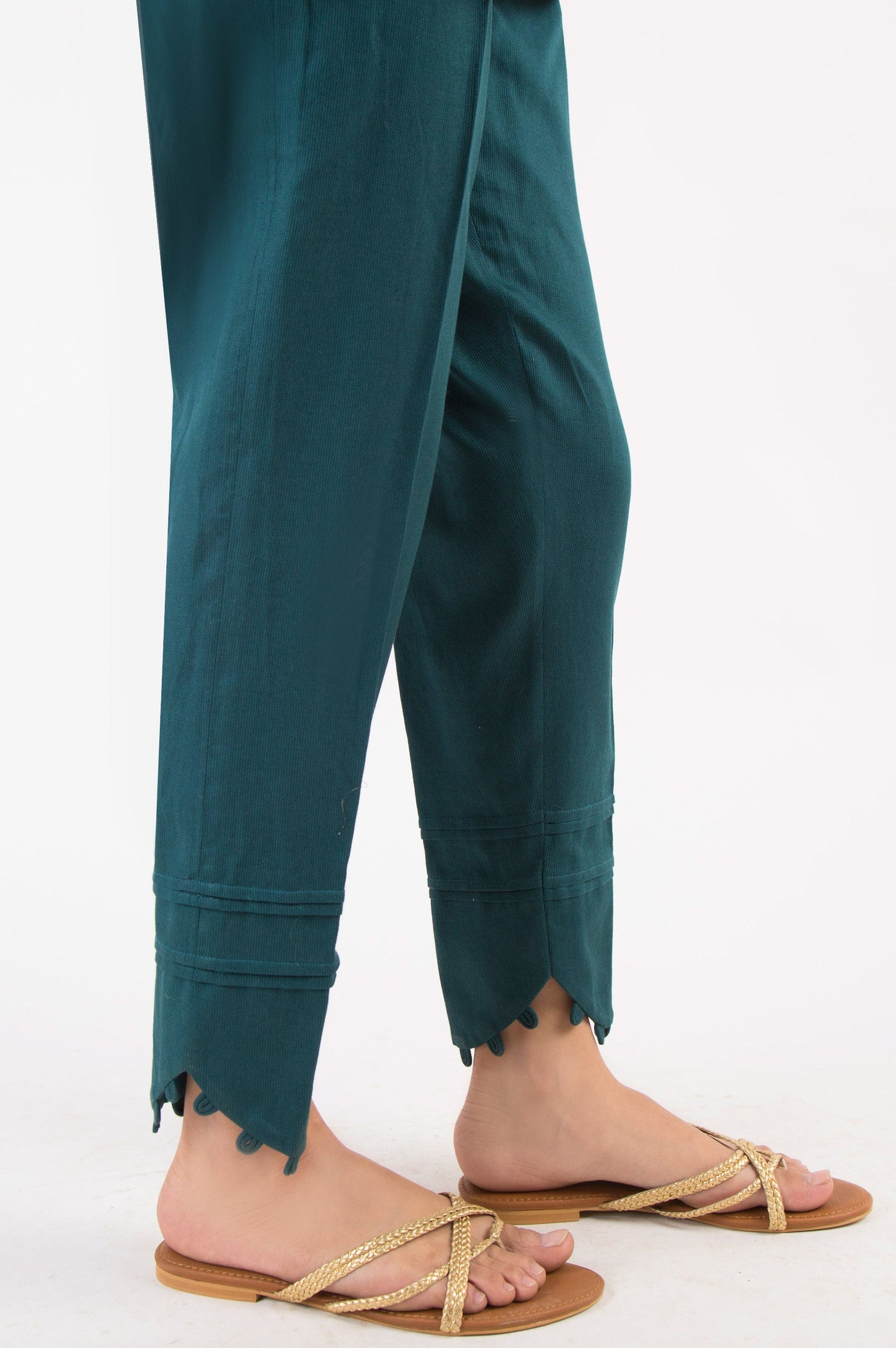 Embellished Cottel Pants - Teal