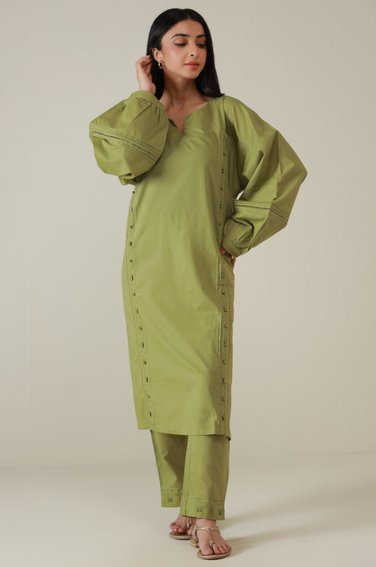 Stitched 2 Piece Stylized Cambric Suit