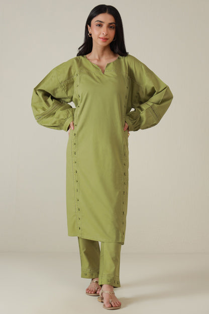 Stitched 2 Piece Stylized Cambric Suit