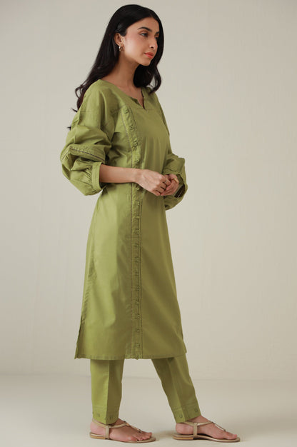 Stitched 2 Piece Stylized Cambric Suit