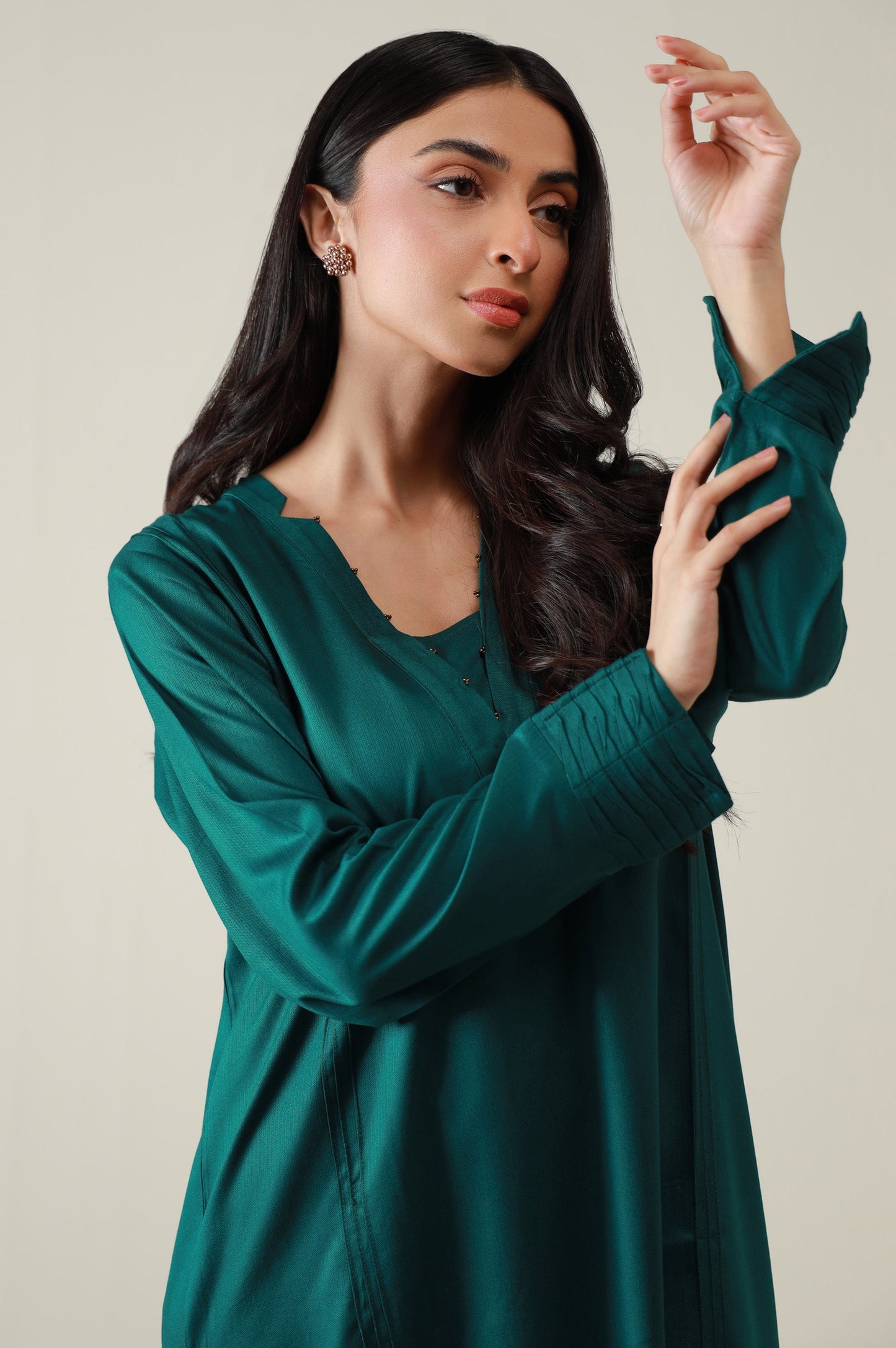 Stitched 2 Piece Stylized Cambric Suit