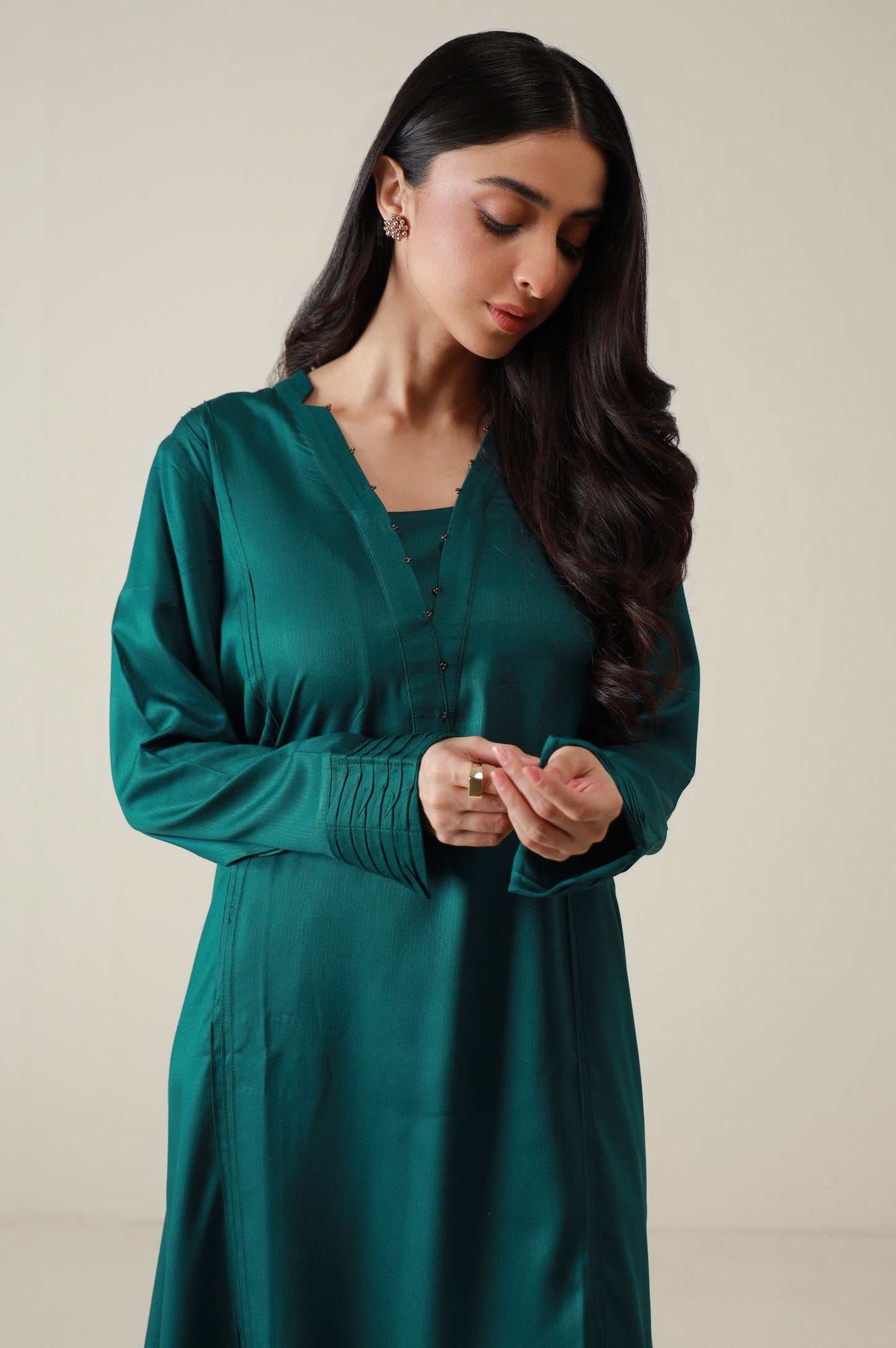 Stitched 2 Piece Stylized Cambric Suit