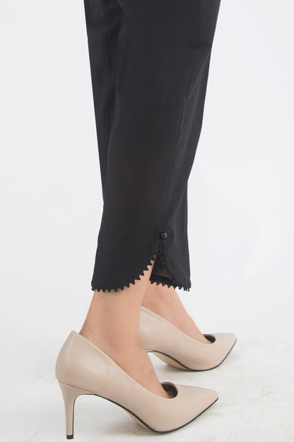 Embellished Khaddar Pants - Black