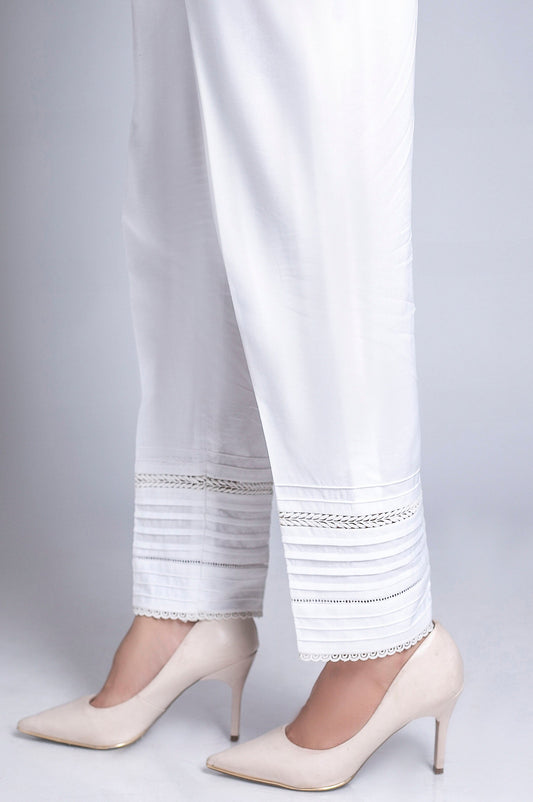 Embellished Cambric Pants - White