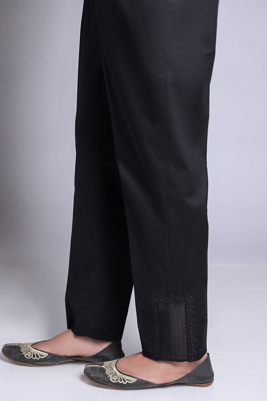 Embroidered Cambric Pants - Black
